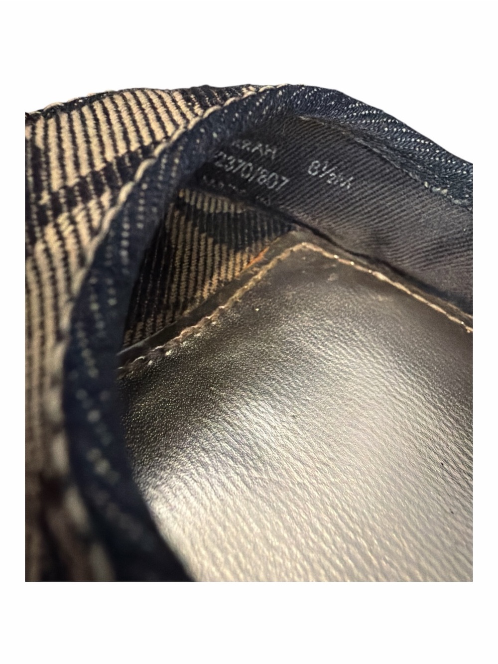 Coach Tarrah Signature Denim Wedge Sandals Size 8.5M Blue Canvas Peep Toe Y2K - Picture 8 of 8